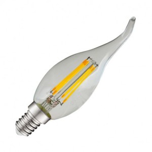Ampoule LED E14 4W 2700°K - filament coup de vent - par 3 VISION EL