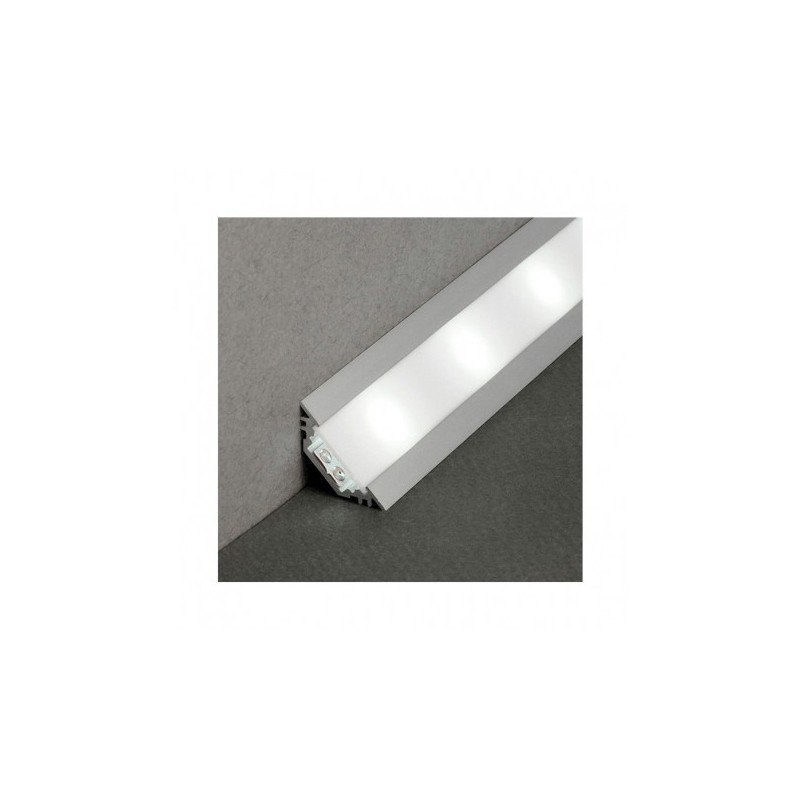 Diffuseur clic profilé 15.4mm blanc 1m pour bandeaux LED • MMElect