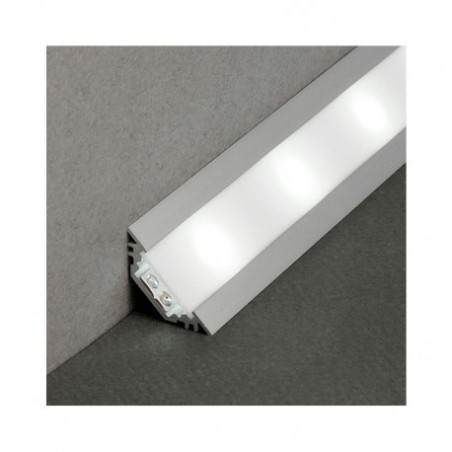 Diffuseur clic profilé 15.4mm blanc 1m pour bandeaux LED • MMElect