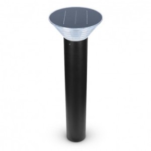 Potelet solaire LED conique 4W 4000°K - 800mm - noir VISION EL