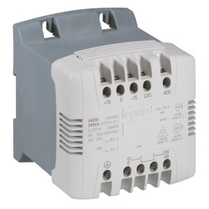 Transformateur de commande et signalisation - 400 VA - connexion vis - prim 230V à 400V/sec 24V~ à 48V~ LEGRAND