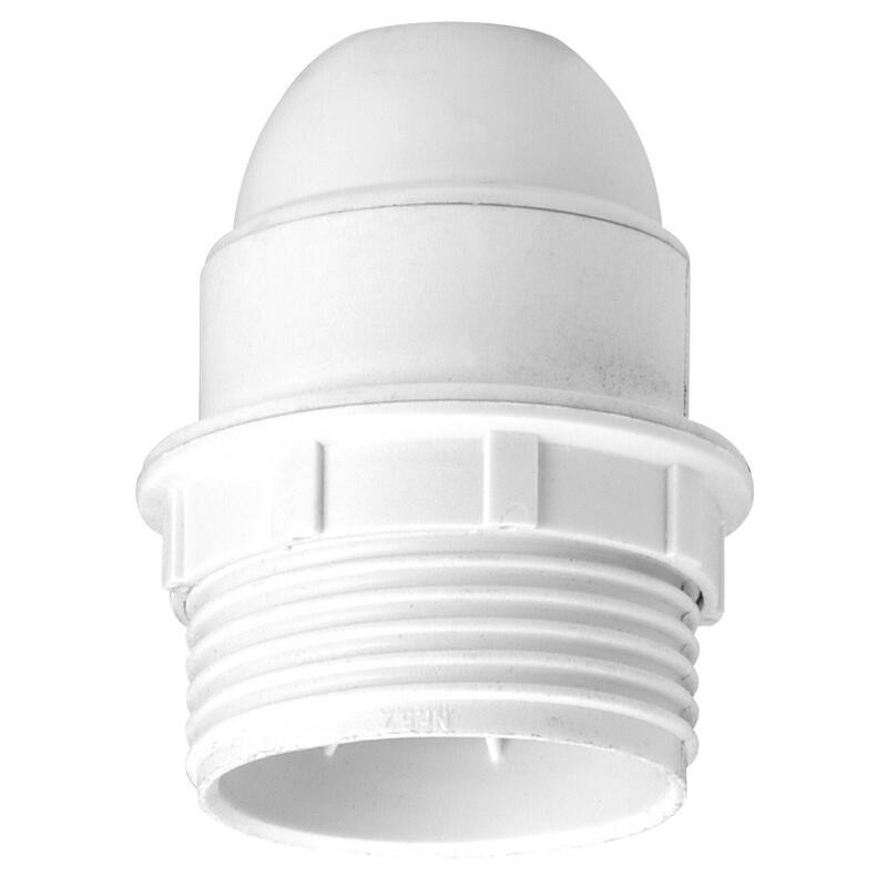 Douille électrique blanche pour ampoule culot E27