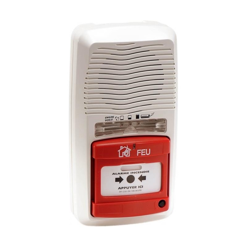 Alarme incendie type 4 déclencheur manuel radio sans répéteur