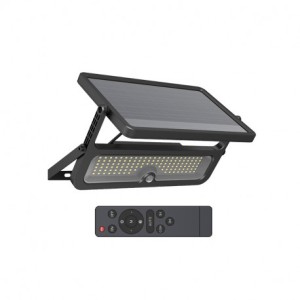 Projecteur extérieur LED solaire - noir - 8W 3000°K + Détecteur RF + Télecommande - miidex - 100676