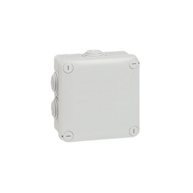 Boîte de dérivation carrée Plexo dimensions 105x105x55mm - Gris RAL